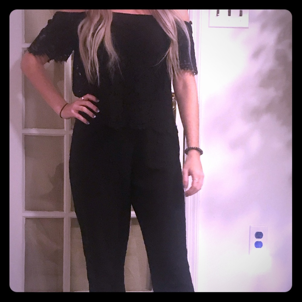Black lace jumpsuit